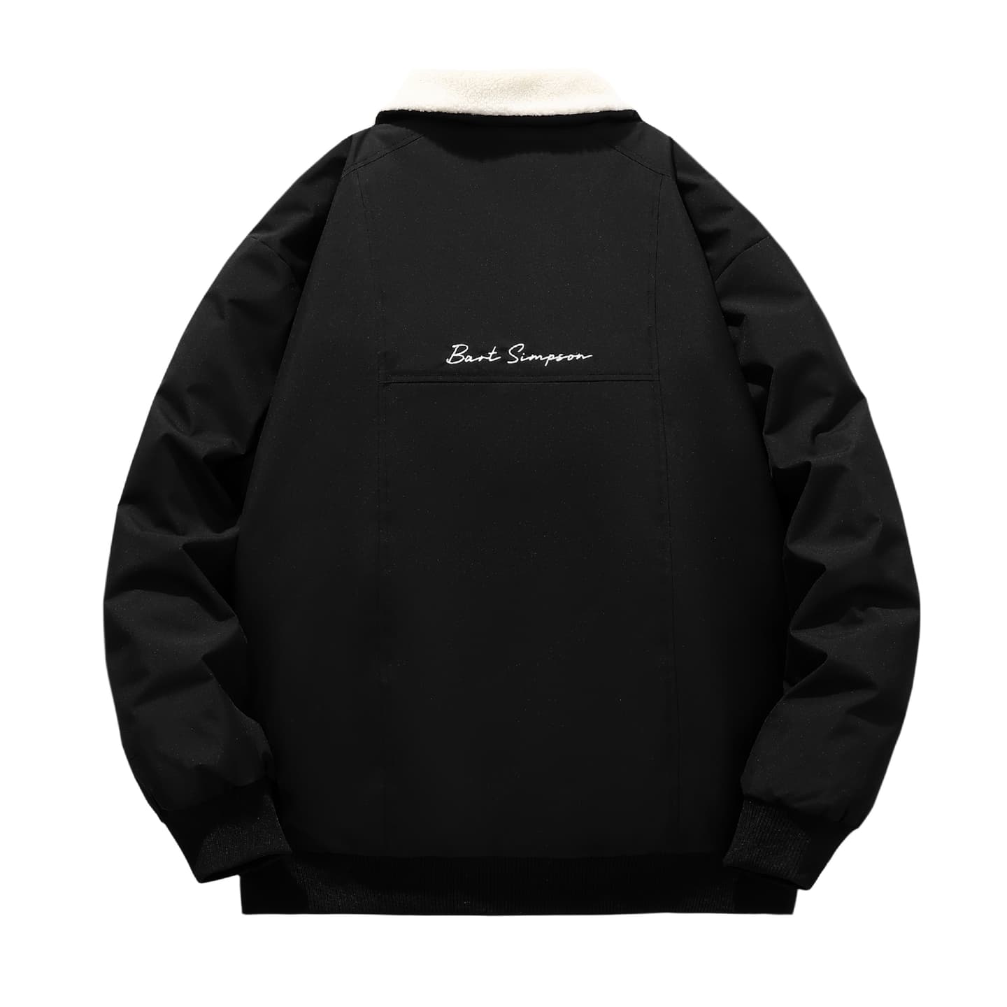 The Simpsons Logo Embroidered Sherpa Collar Down Jacket