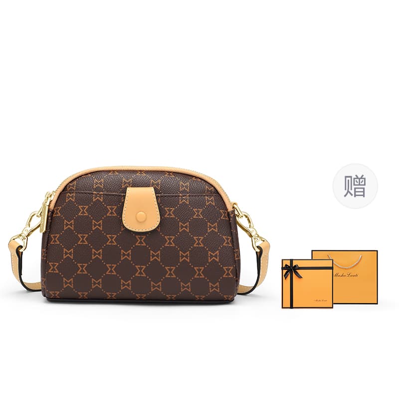 Mashalanti Vintage PVC Crossbody Small Burgundy