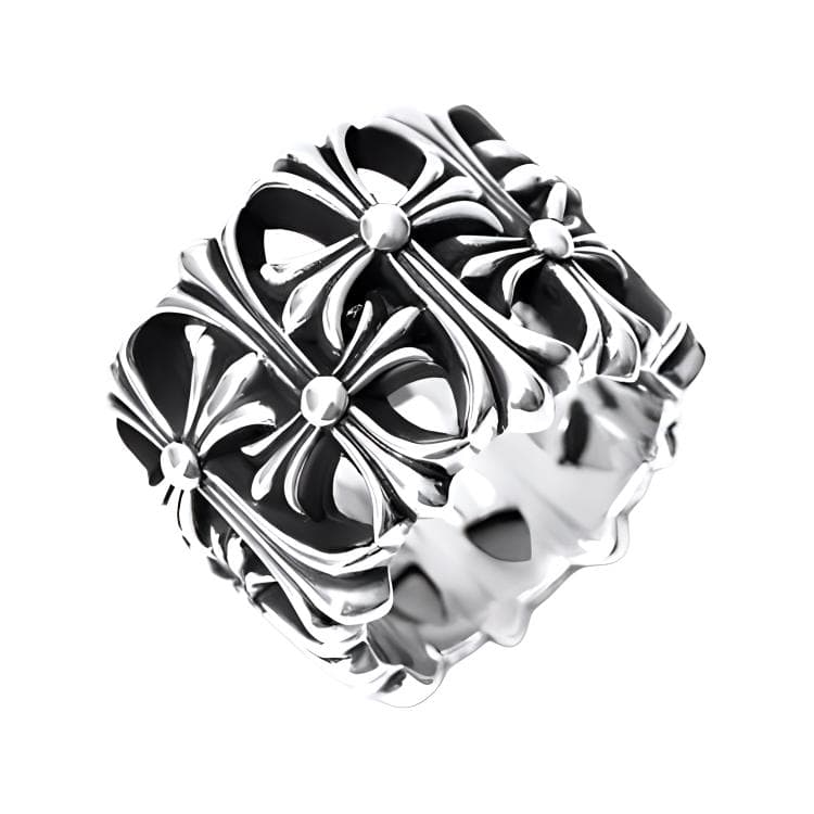 Chrome Hearts Cross Ring Silver