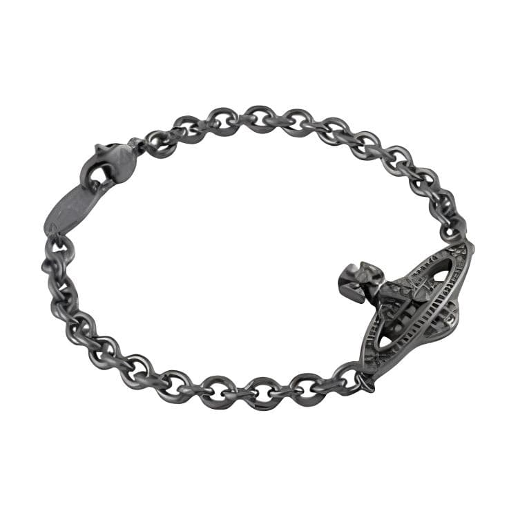 Vivienne Westwood Mini Bas Relief Chain Bracelet Gunmetal