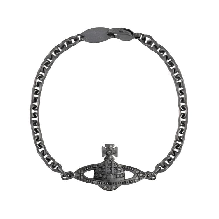 Vivienne Westwood Mini Bas Relief Chain Bracelet Gunmetal