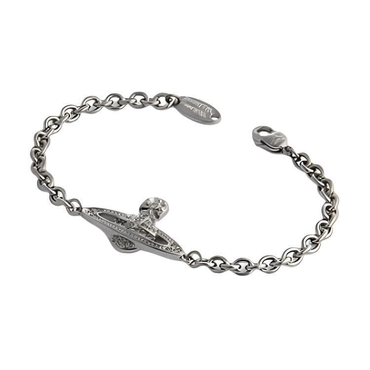 Vivienne Westwood Mini Bas Relief Chain Bracelet Gunmetal