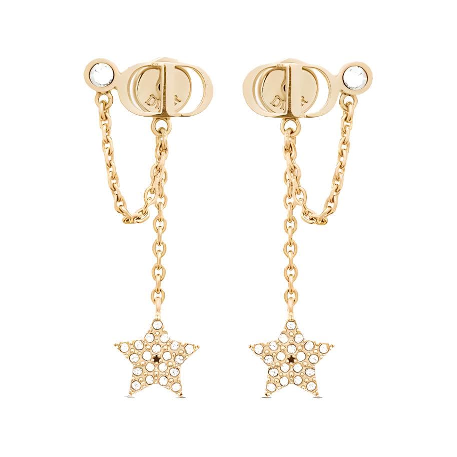 Dior Cd Star Earrings Gold