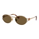 Miu Miu Oval Sunglasses Gold
