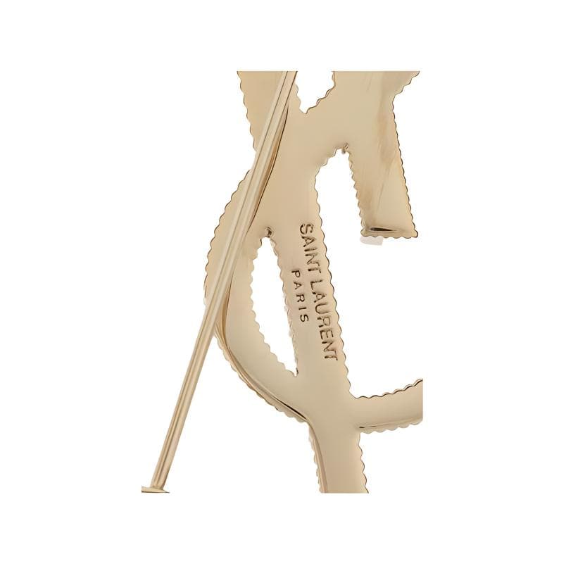 SAINT LAURENT Cassandre Brooch Gold
