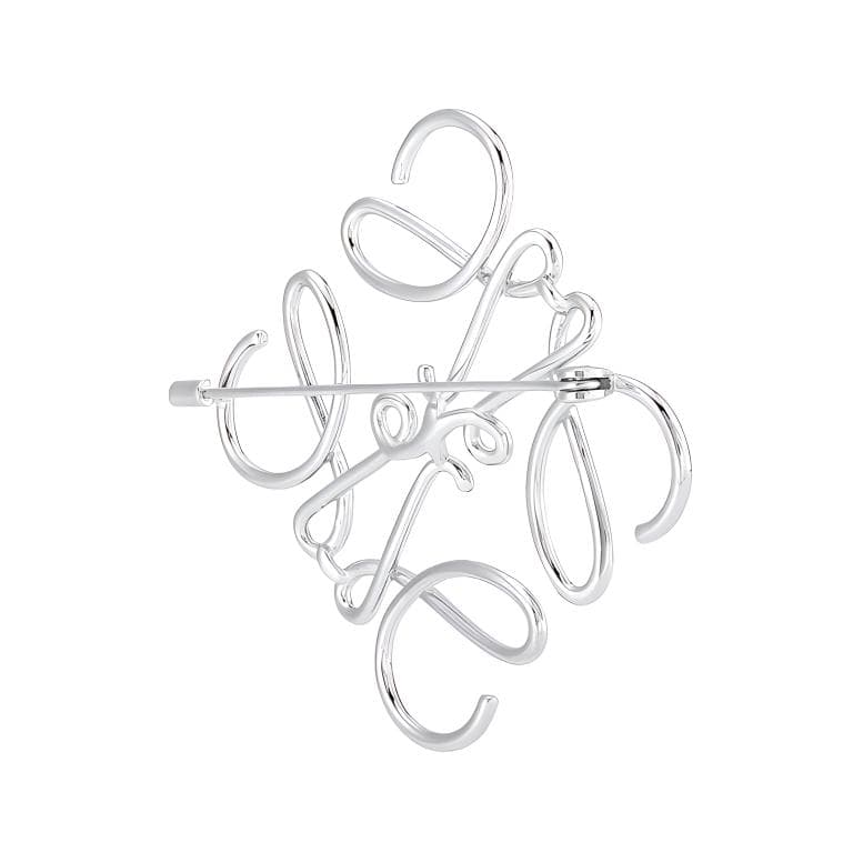 LOEWE Anagram Brooch Silver
