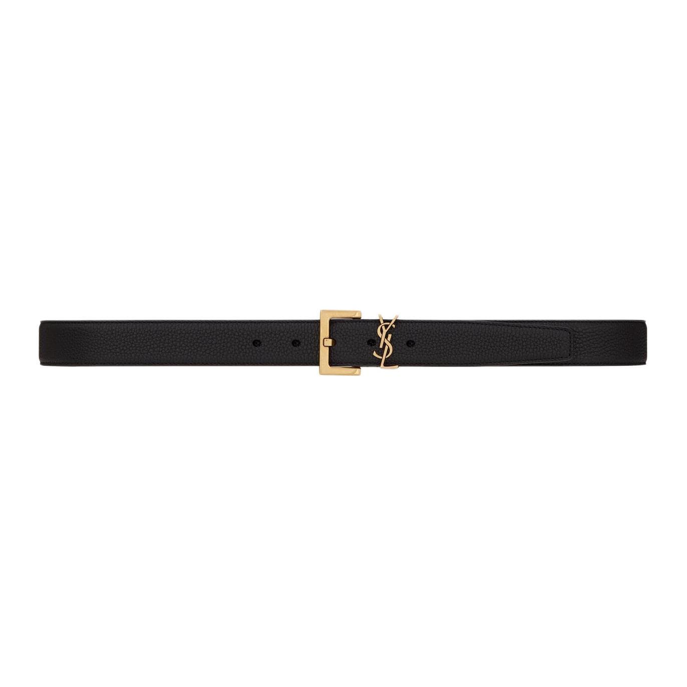 Saint Laurent YSL Logo Calfskin Belt