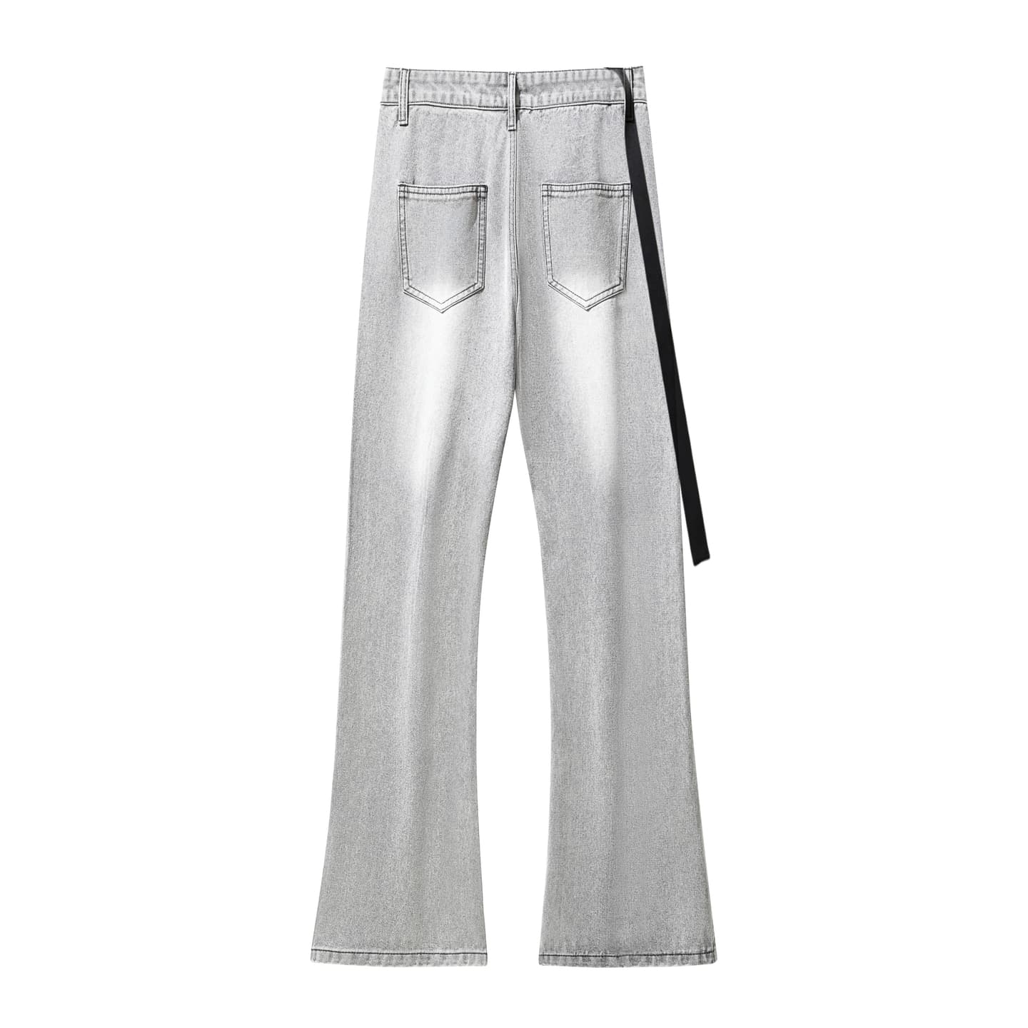 AMBER LIGHT Vintage Washed Loose Straight Jeans Black