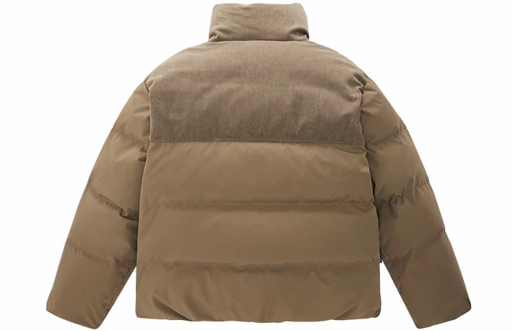 PEACEBIRD MEN Corduroy Patchwork Down Jacket