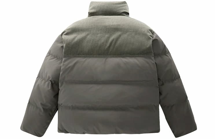 PEACEBIRD MEN Corduroy Patchwork Down Jacket
