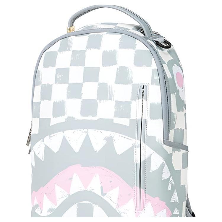 Sprayground Shark Logo Checkered Backpack