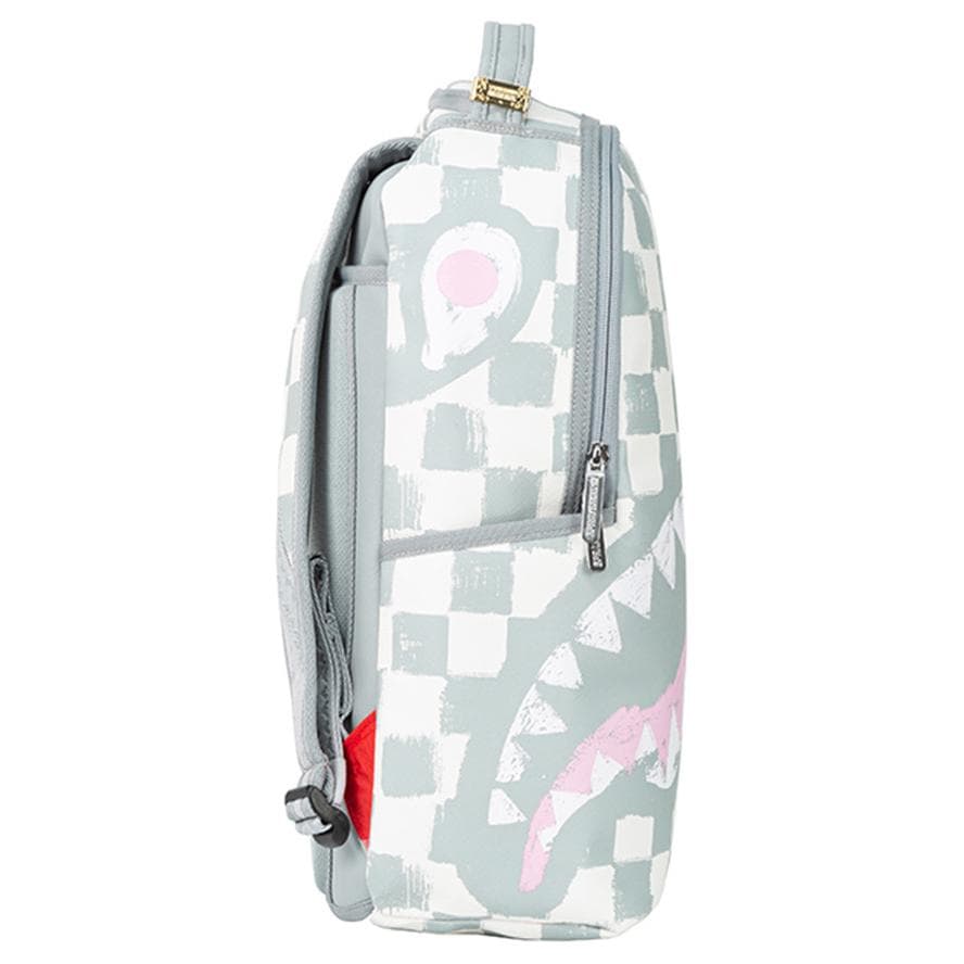 Sprayground Shark Logo Checkered Backpack