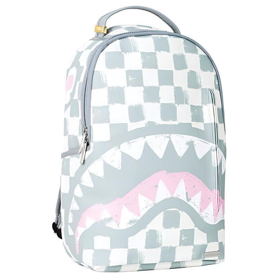 Sprayground Shark Logo Checkered Backpack