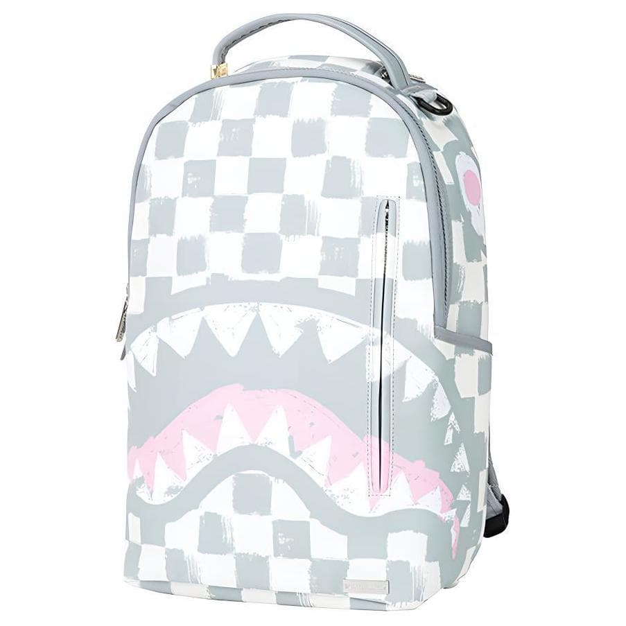 Sprayground Shark Logo Checkered Backpack