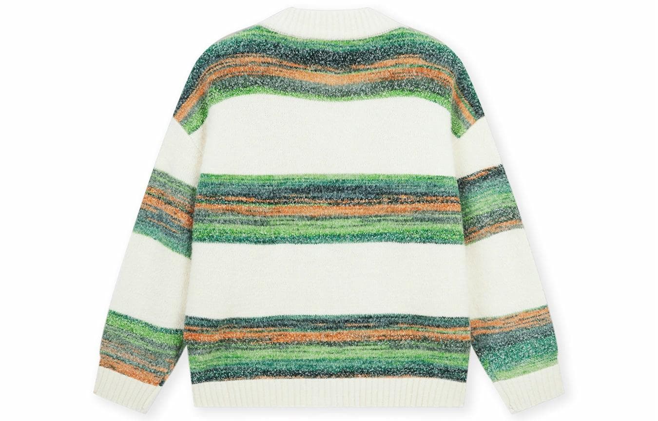 BONELESS Zip Cardigan Embroidered Loose Knit