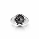 IDEAGEMER Silver Sun Star Ring