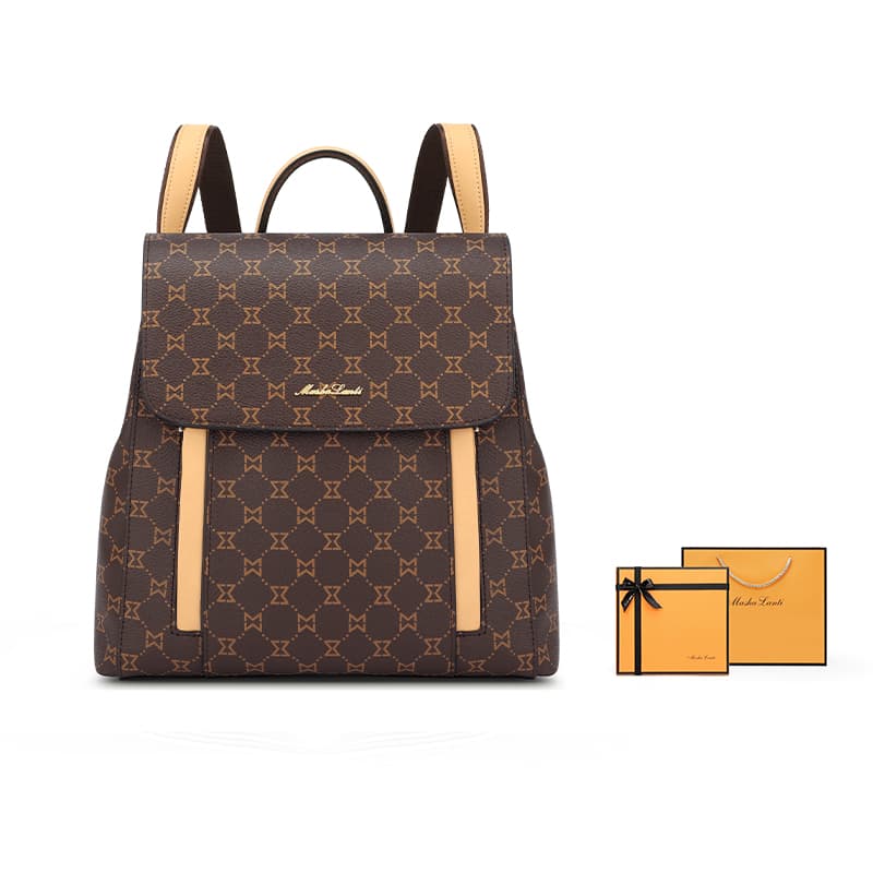 Mashalanti Vintage Backpack Deep Brown Almond