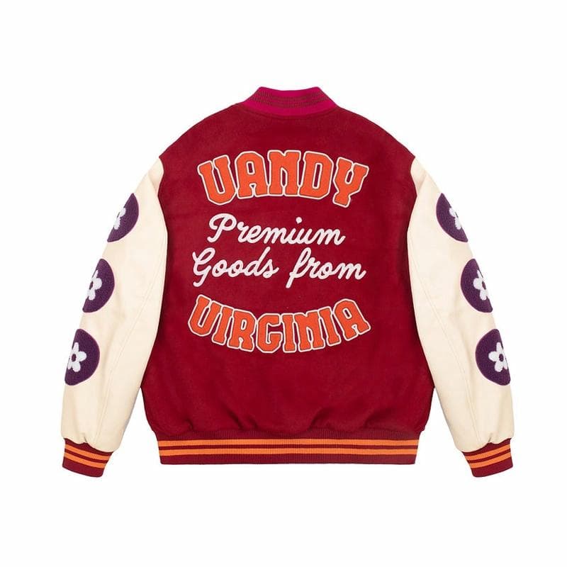 Vandy The Pink Varsity Jacket Red