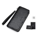 WilliamPOLO Geometric Leather Clutch Black/Blue