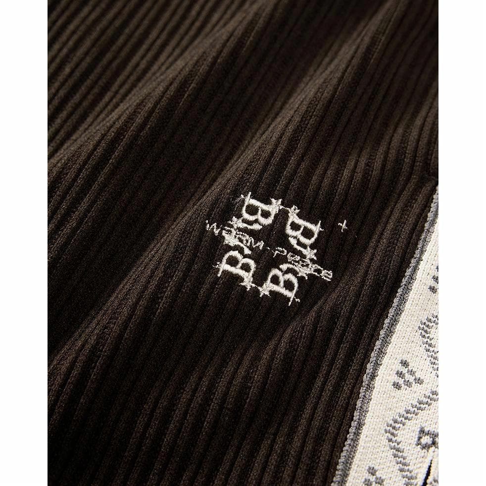 PEACEBIRD MEN Corduroy Straight Loose Pants Brown