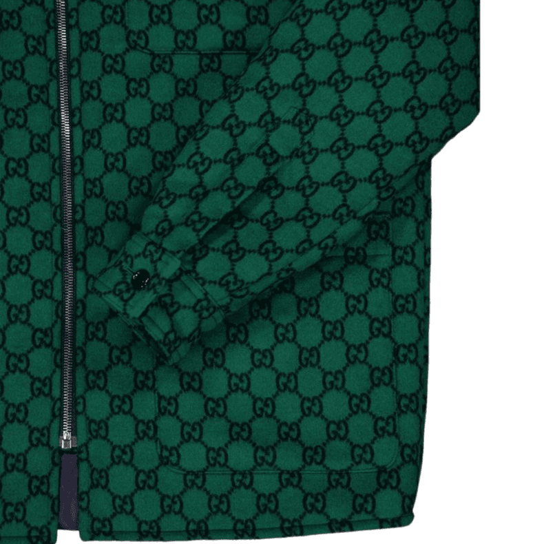 Gucci Logo Zip Jacket Green