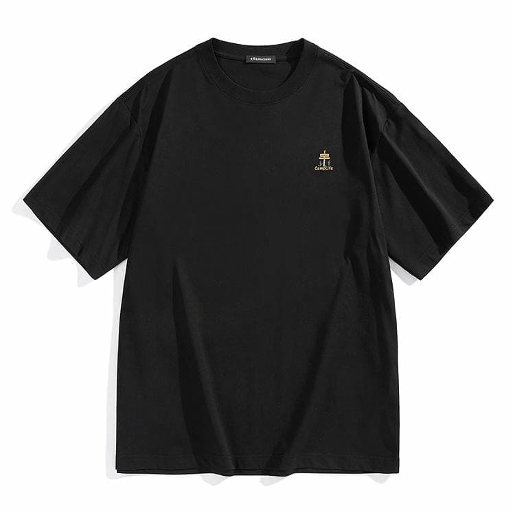 PEACEBIRD MEN Summer Artist Series Colorblock Back Print T-Shirt