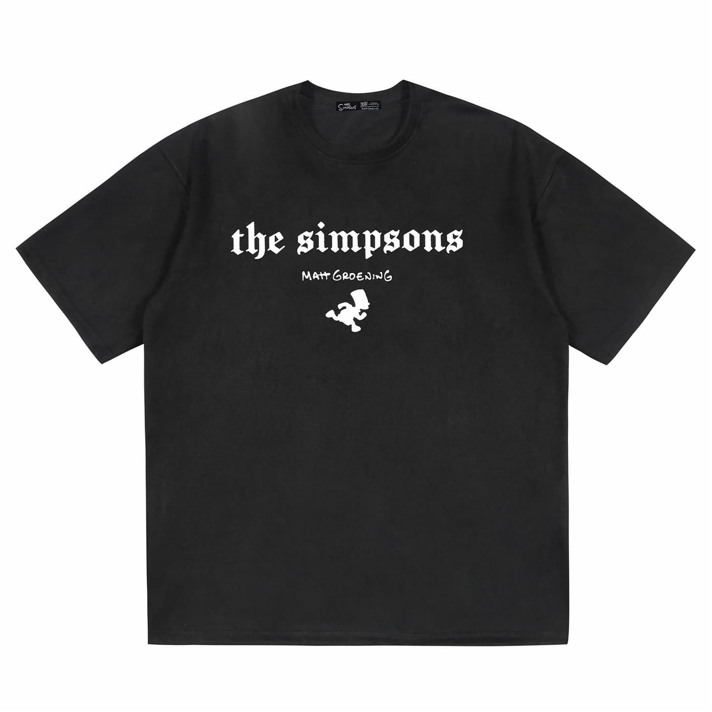 The Simpsons Logo Print Suede T-Shirt