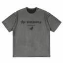 The Simpsons Logo Print Suede T-Shirt