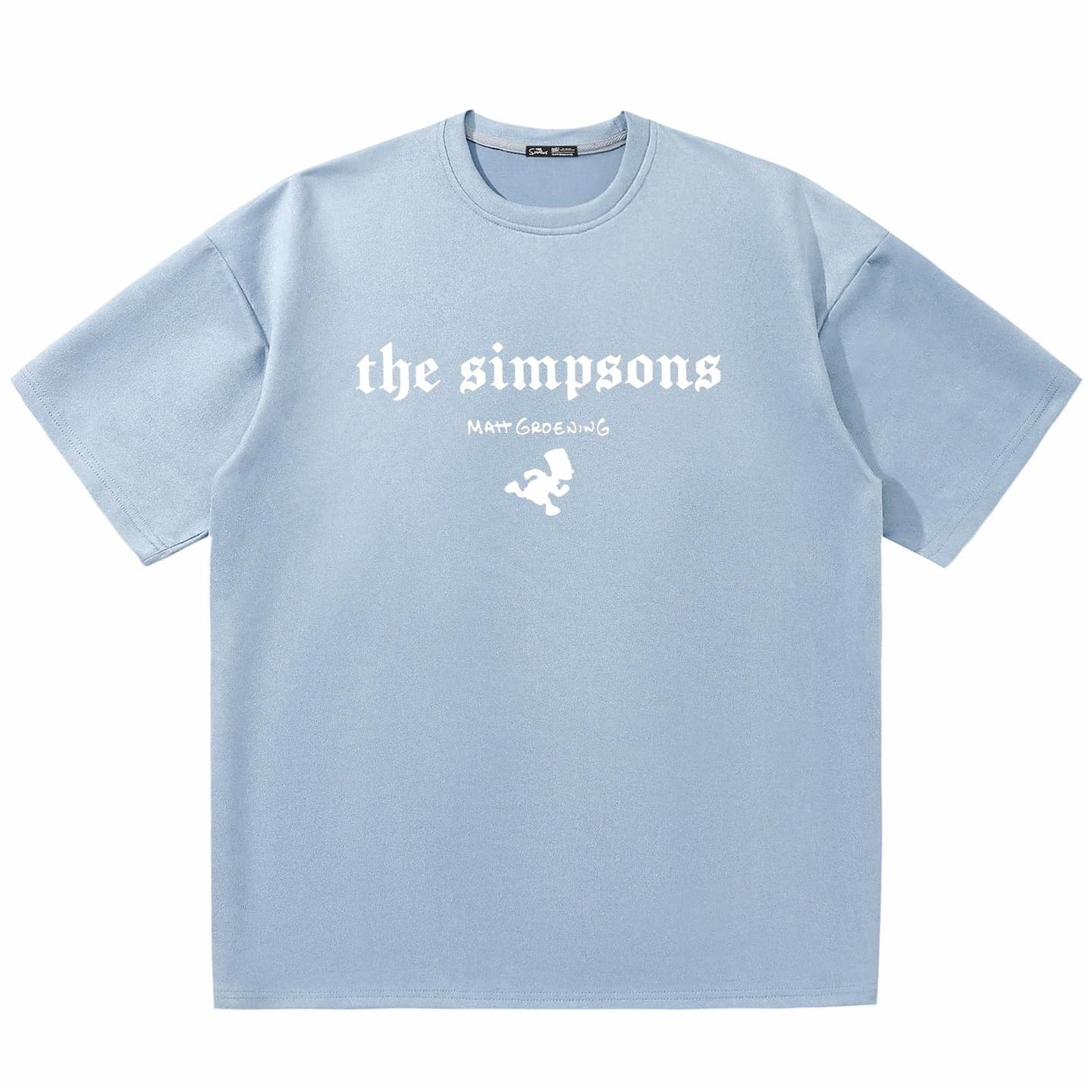 The Simpsons Logo Print Suede T-Shirt