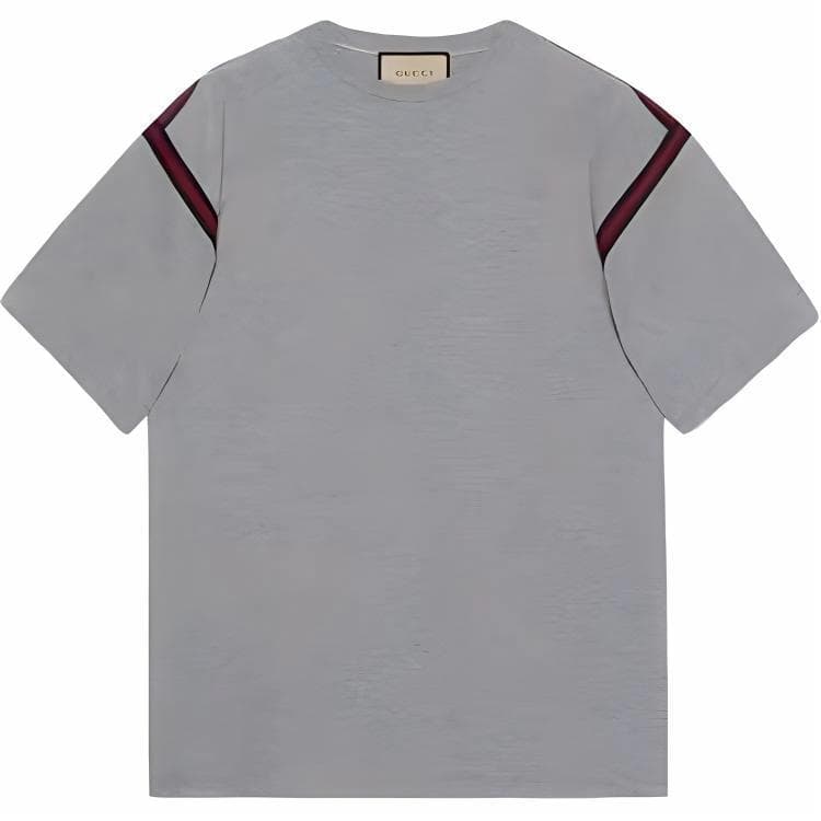 GUCCI FW23 Striped Crewneck Tee Gray