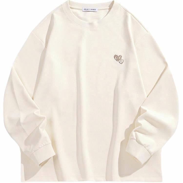 PEACEBIRD MEN Waffle Embroidered Crewneck Tee