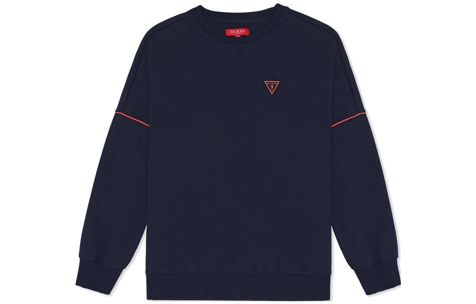 GUESS Logo Crewneck Sweatshirt Brown