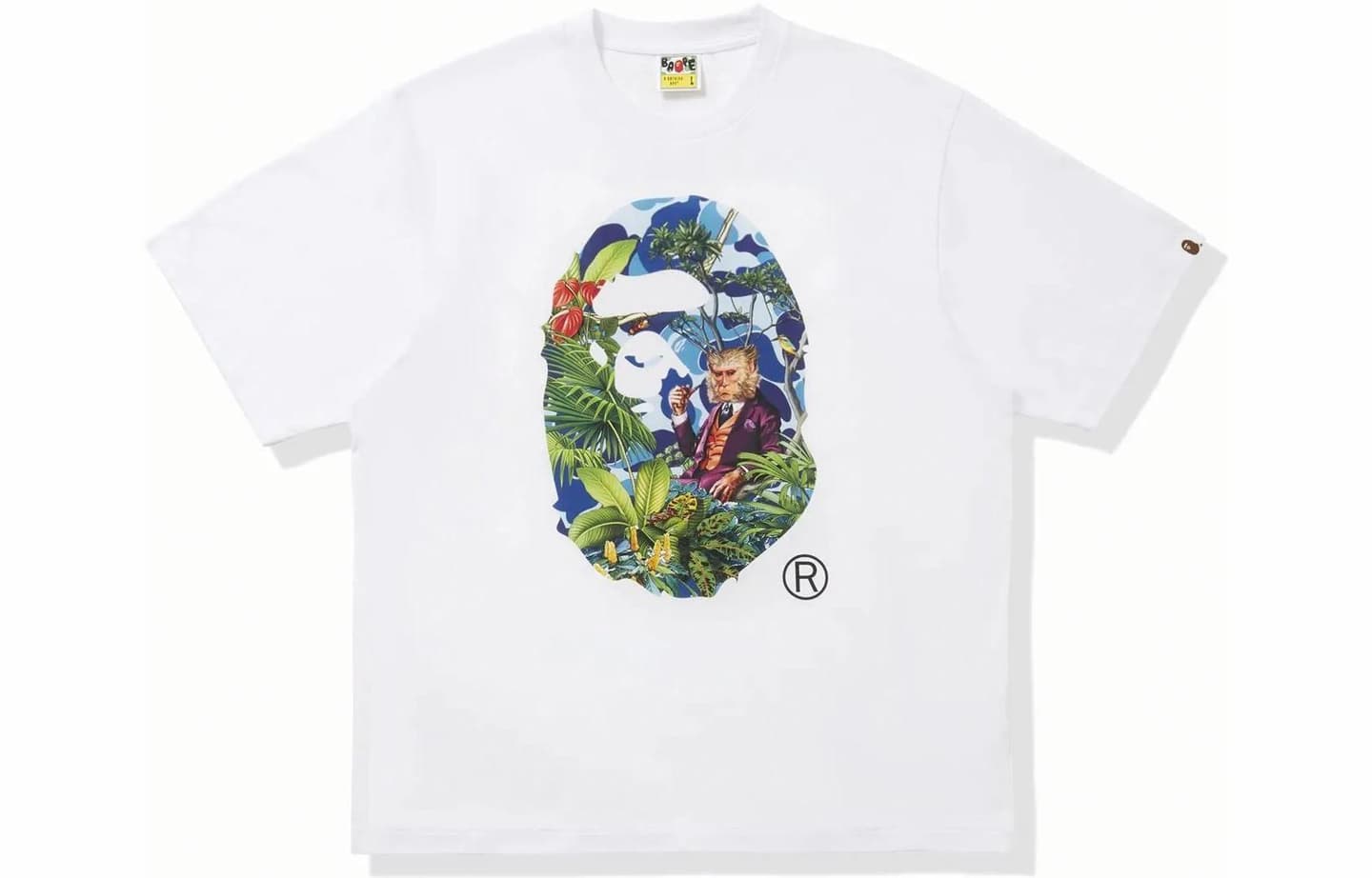 A BATHING APE x MONKEY 47 Head Tee GreenT