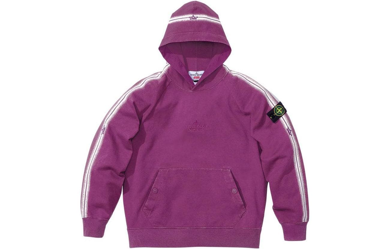 Supreme x Stone Island Stripe Hooded Sweatshirt