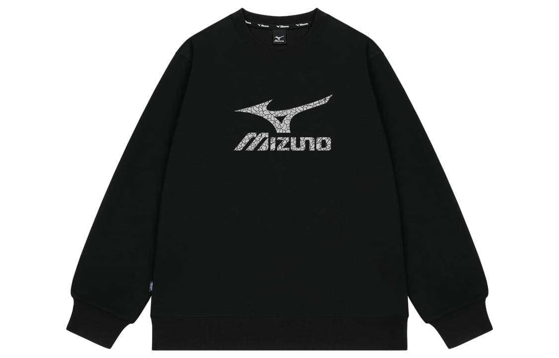 Mizuno Retro Logo Pullover Hoodie Black