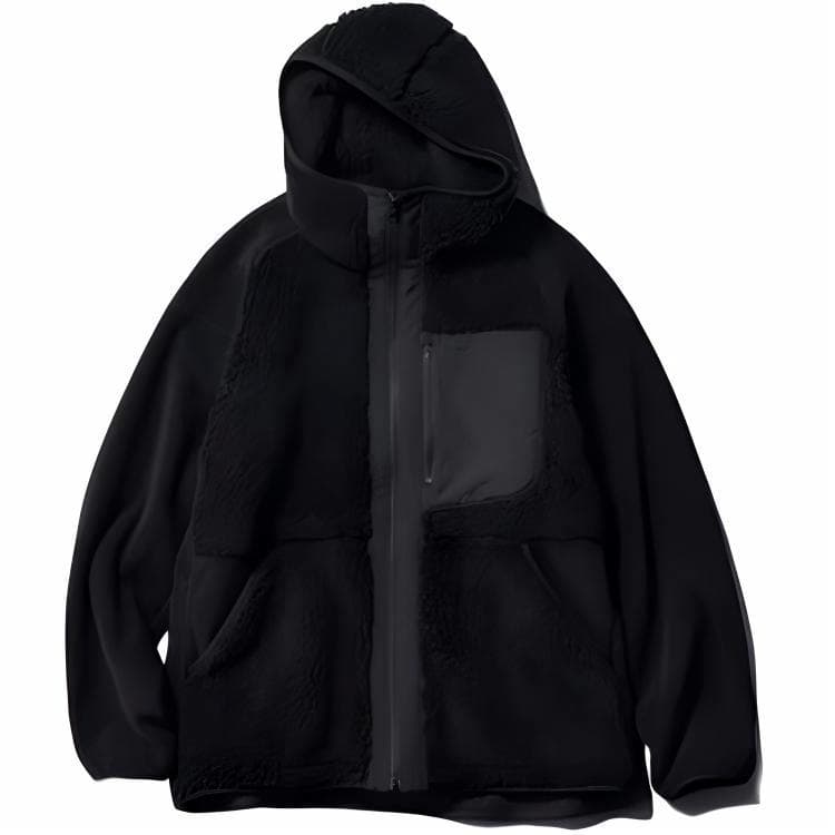 UNIQLO x White Mountaineering FW23 Fleece Jacket Black