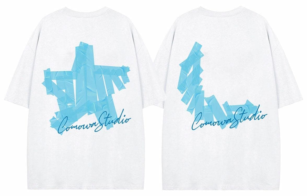 COMOWA Graffiti Tape Stars Moon Logo Tee Set