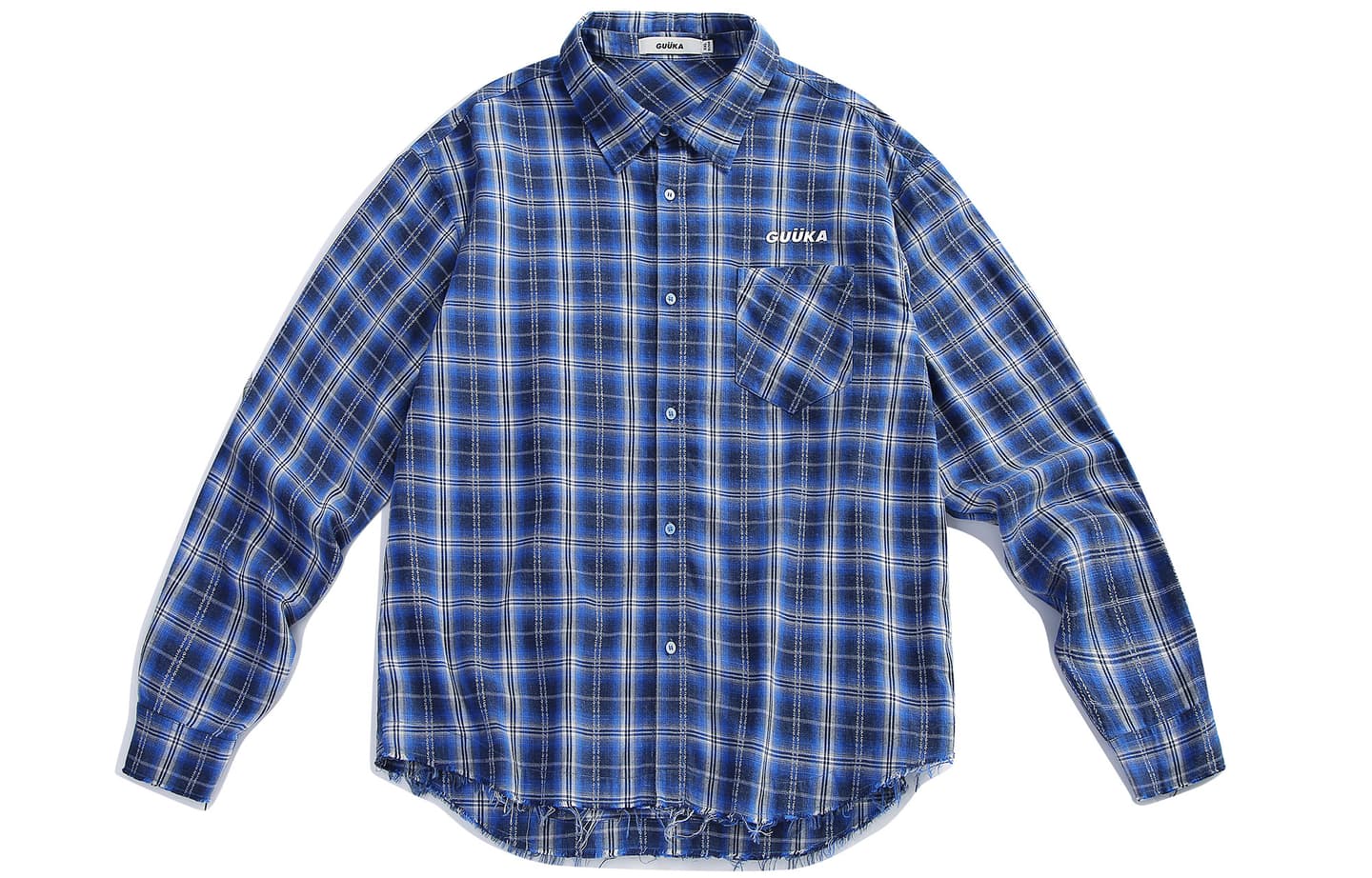 Guuka Plaid Shirt Blue