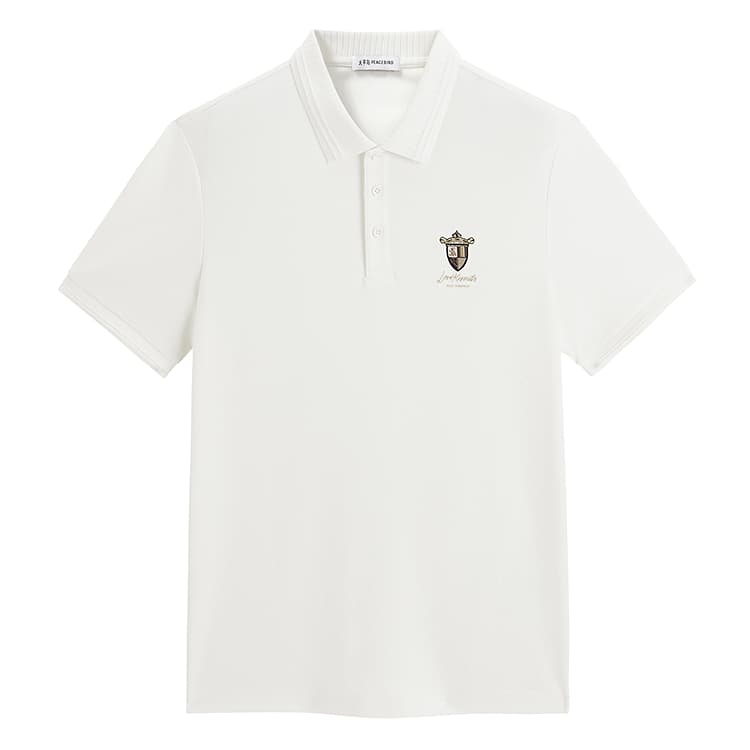 PEACEBIRD MEN Cool Embroidered Polo Shirt