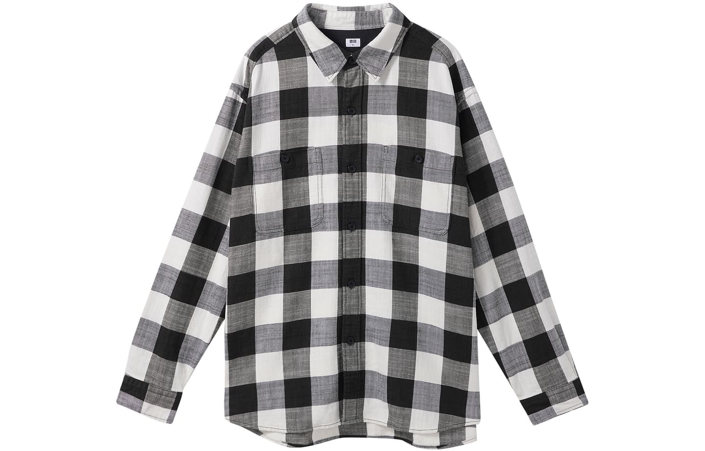 UNIQLO Plaid Print Colorblock Shirt
