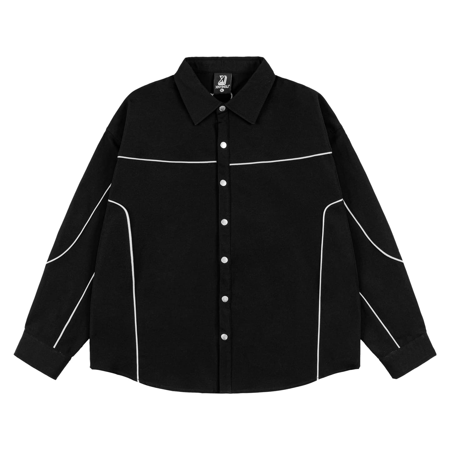 XINYINSU Striped Tape Shirt