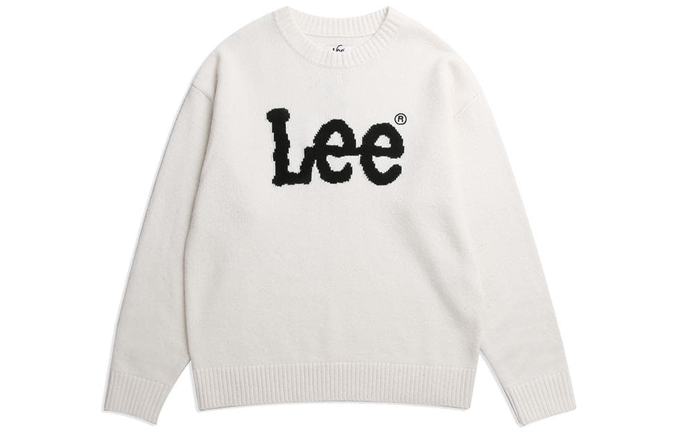 Lee Logo Crewneck Sweater White