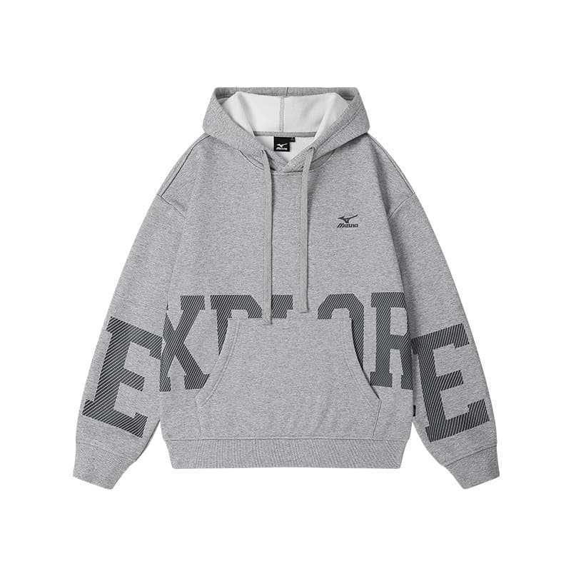 Mizuno Letter Print Fleece Hoodie
