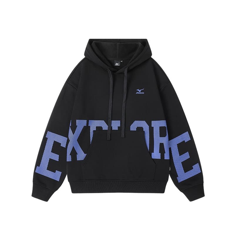 Mizuno Letter Print Fleece Hoodie