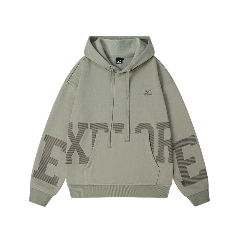 Mizuno Letter Print Fleece Hoodie