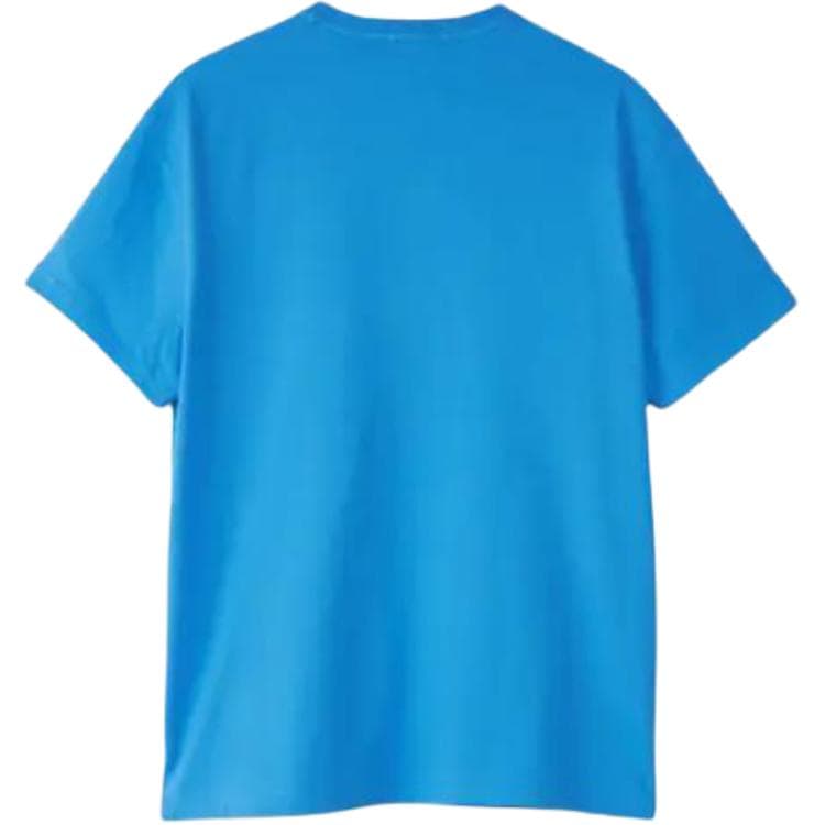Ralph Lauren Ribbed Crewneck Embroidered Loose Fit T-Shirt Blue
