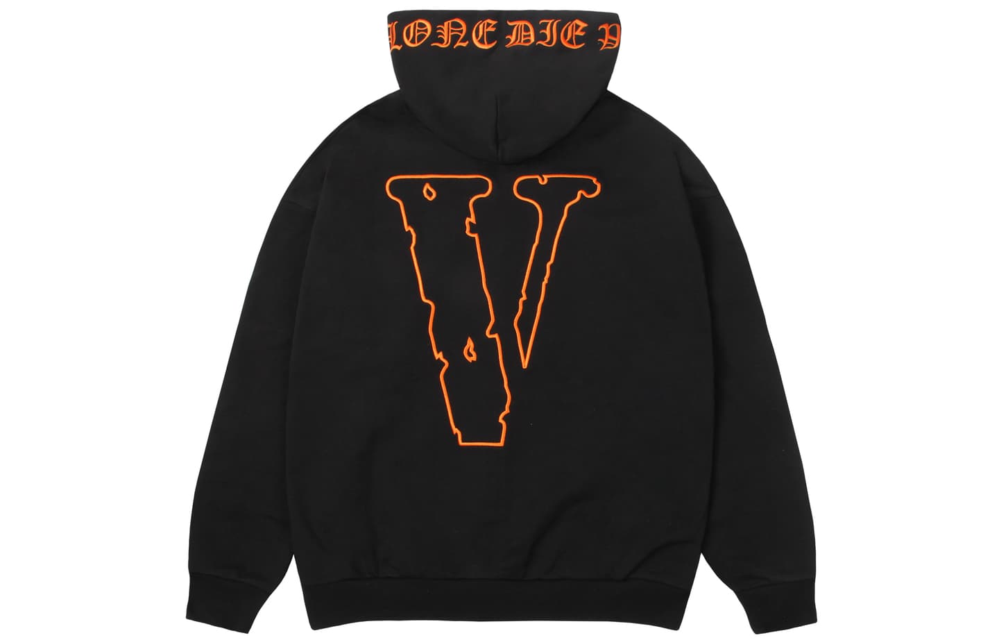 VLONE Logo Hoodie Black Orange