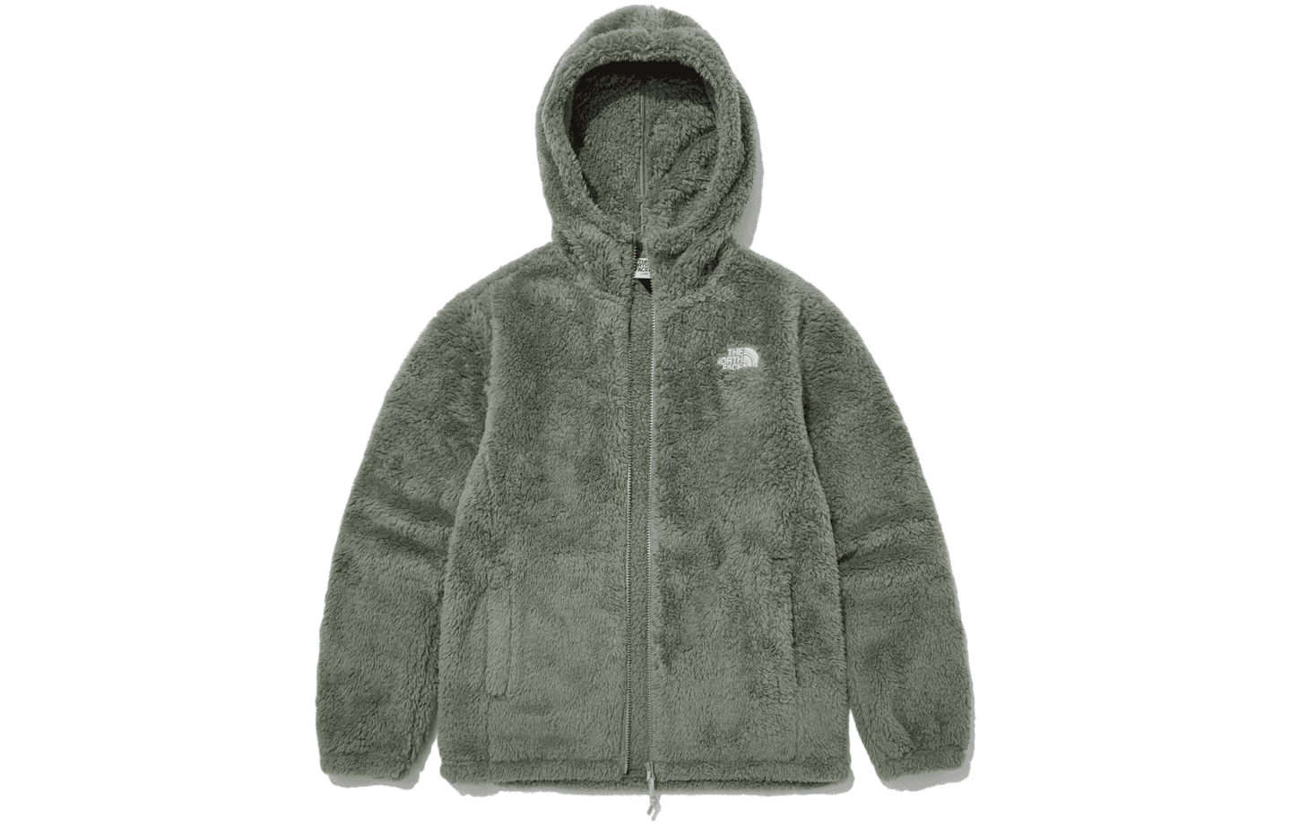 The North Face Logo Fleece Hoodie Olive