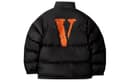 VLONE Classic Logo Puffer Jacket Black Orange