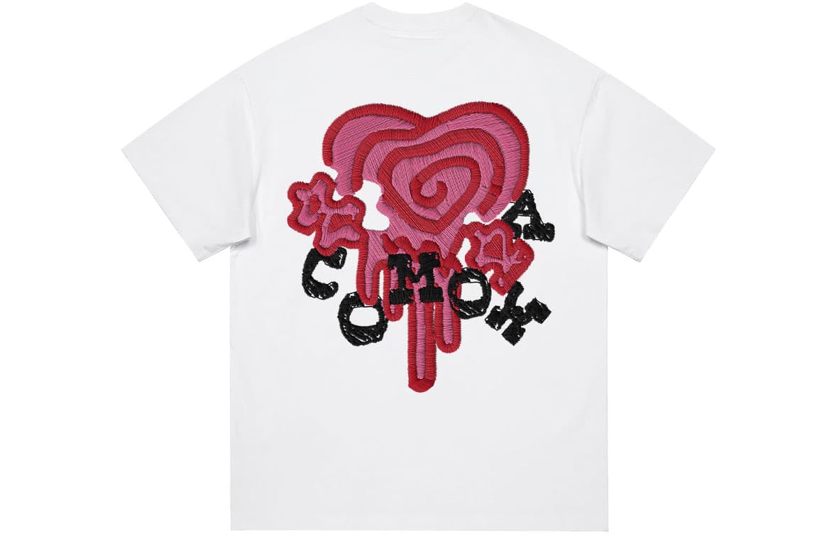 COMOWA Vintage Embroidered Heart Logo T-Shirt
